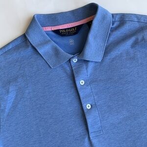 Polo Golf Ralph Lauren Wicking Blue Short Sleeve‎ Polo Shirt Peru Mens Medium